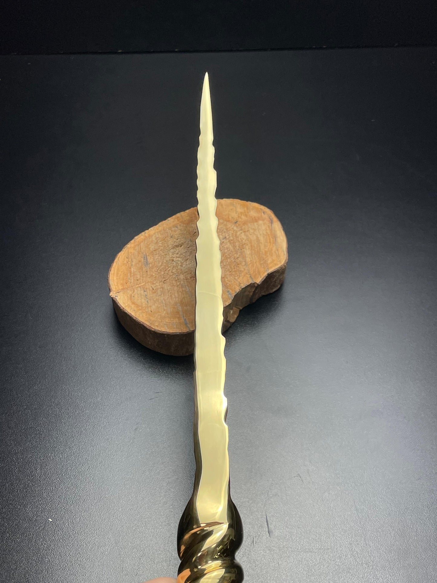 The Blue Current | Partial Gold Custom Knife | OWN THE FIRE™