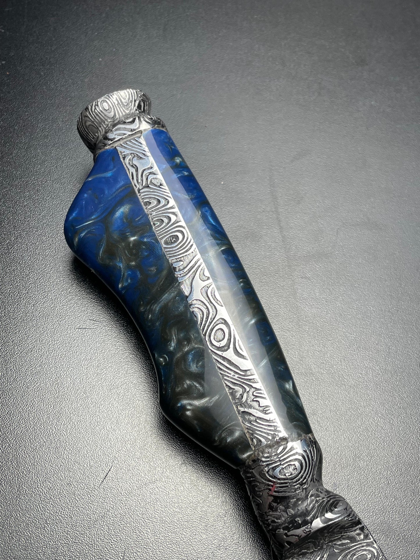 The Abyss Textured Forged Knife | Pearl Resin Handle | OWN THE FIRE™