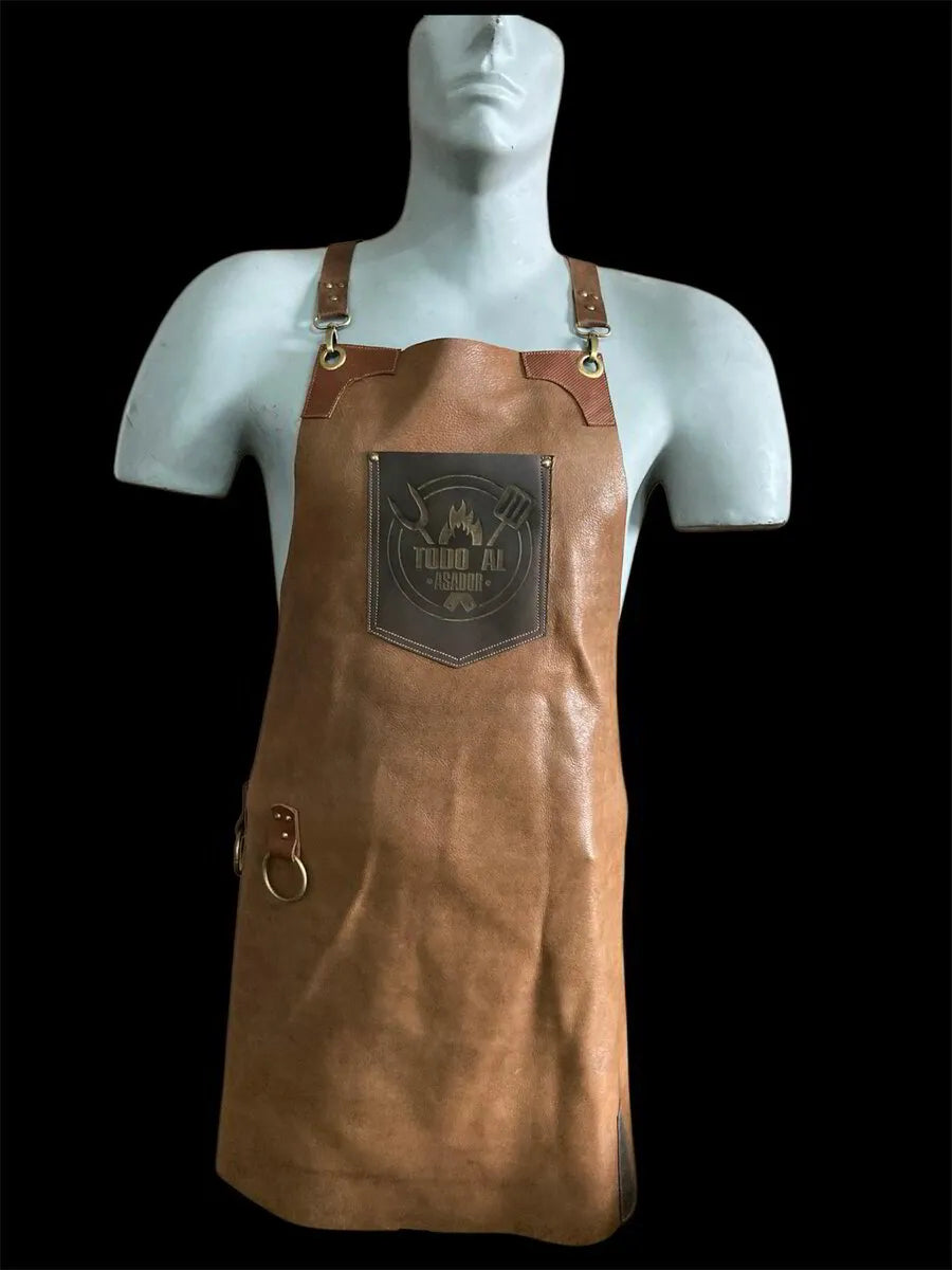 The Brazos Minimalist Leather Apron | Made in USA | OWN THE FIRE™