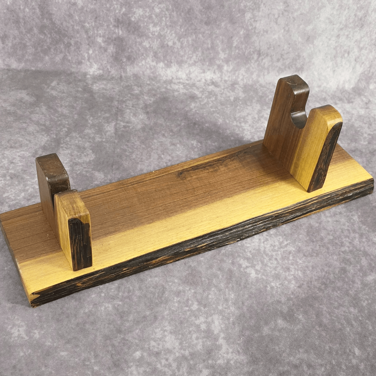 Live Edge Walnut Knife Display Stand | Single Knife Holder - OwnTheFire™