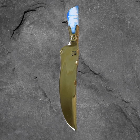 The Azure Fang — Partial Gold Collector's Blade - OwnTheFire™