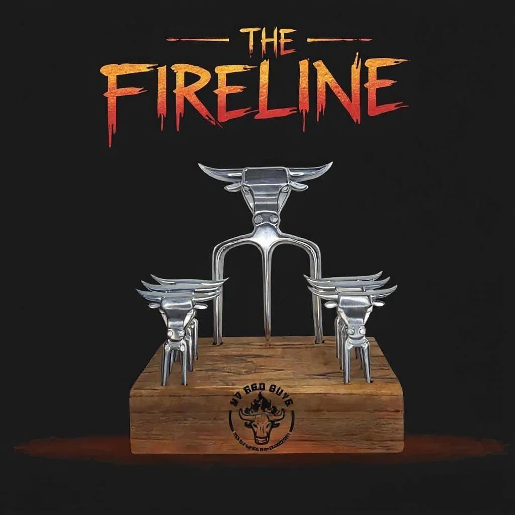 The Fireline Kit: Trident + 6 Tasting Forks | OWN THE FIRE™ - OwnTheFire™