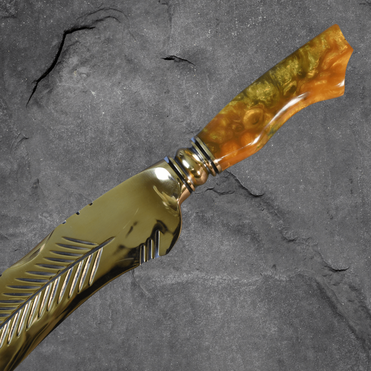 The Gold Fern — Full Gold Collector's Blade - OwnTheFire™