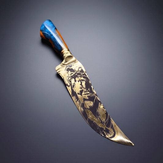 "The Monarch" — Full Gold Collector Knife - OwnTheFire™