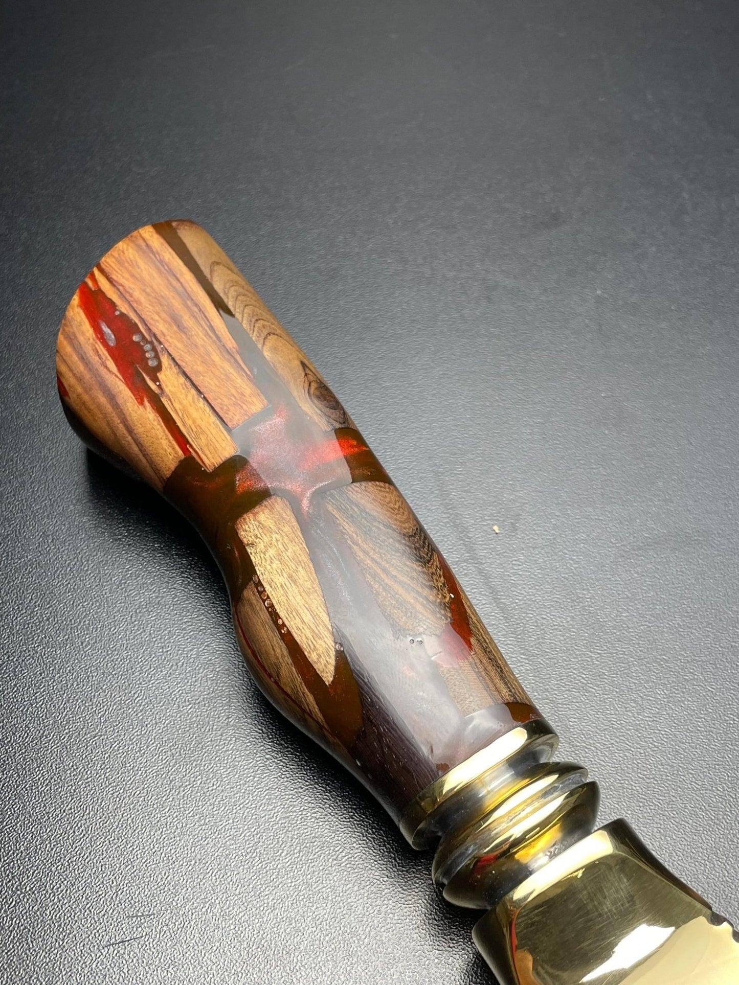 The Redwood Flame | Full Gold Collector Knife | OWN THE FIRE™ - OwnTheFire™