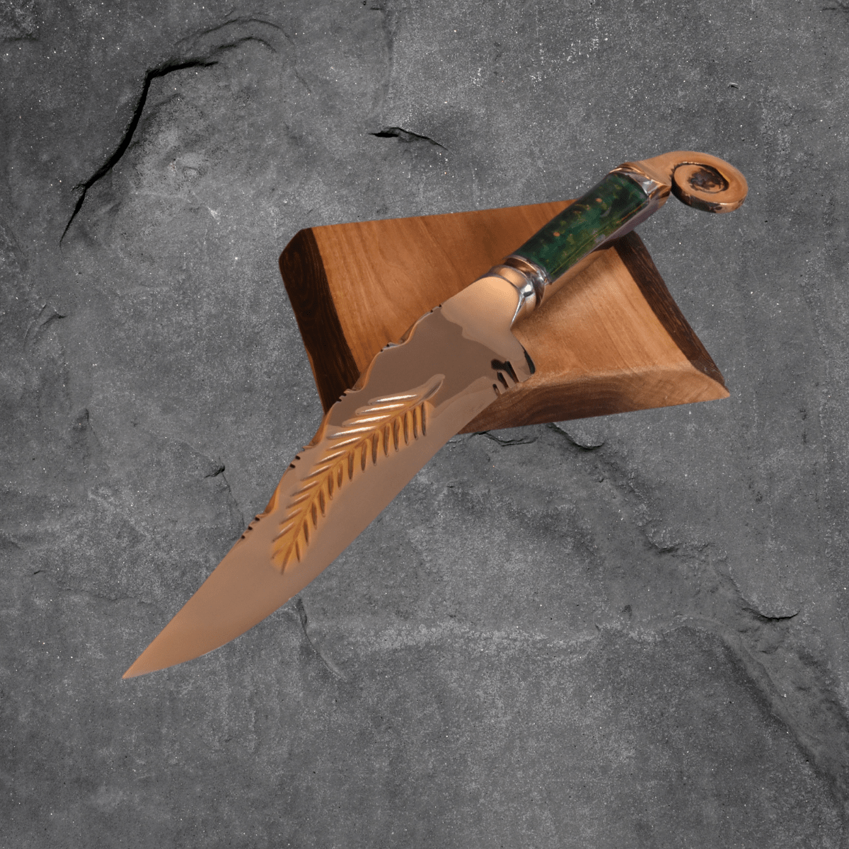 The Serpent's Spiral — Partial Gold Collector's Blade - OwnTheFire™