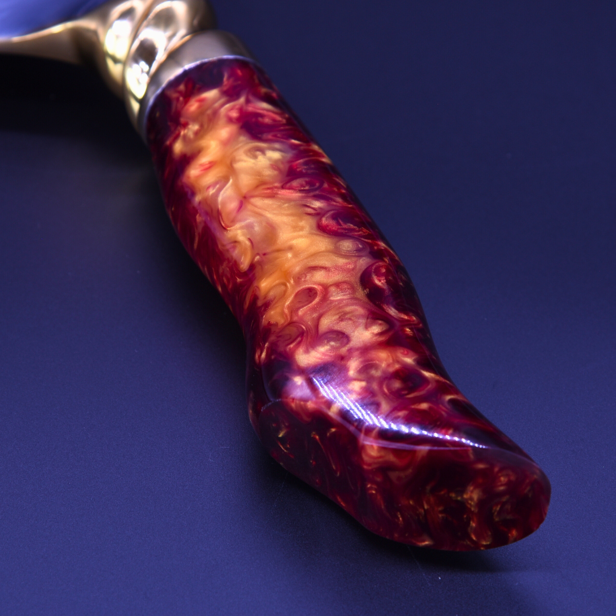 "The Warlord" — Mixed Gold & Steel Cleaver