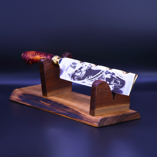 "The Warlord" — Mixed Gold & Steel Cleaver