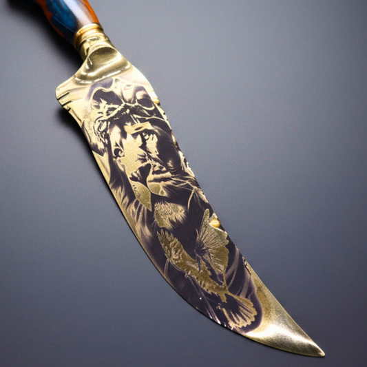 "The Monarch" — Full Gold Collector Knife