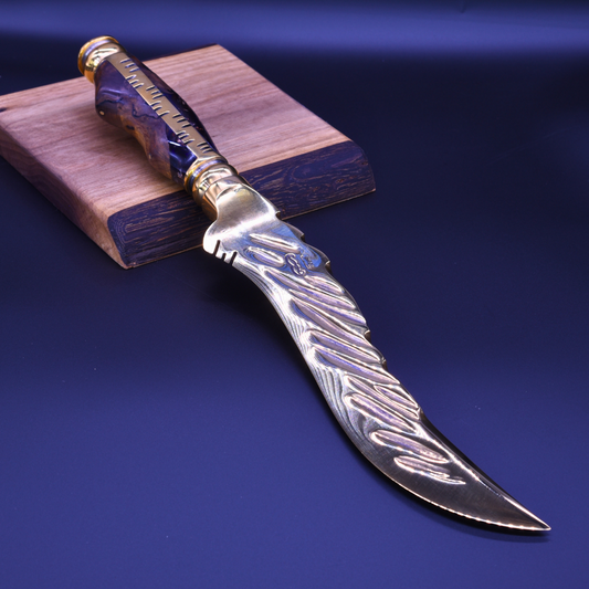 "The Riptide" — Full Gold Collector Knife