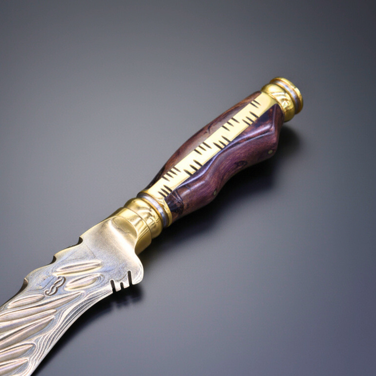"The Riptide" — Full Gold Collector Knife