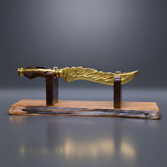 "The Riptide" — Full Gold Collector Knife