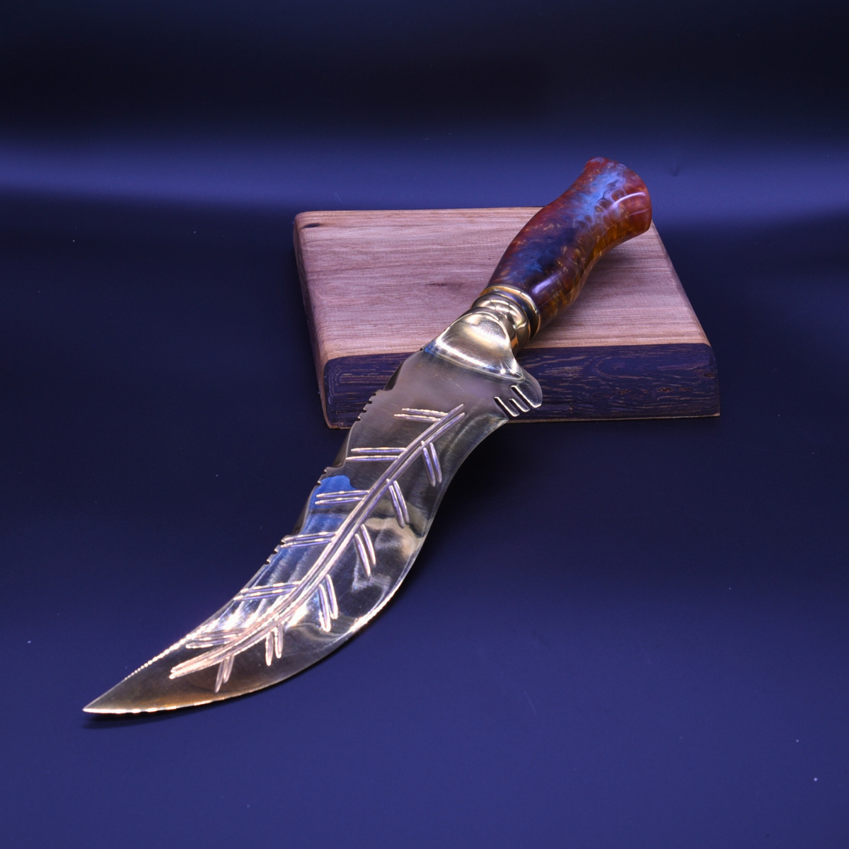 "The Sirocco" — Full Gold Collector Knife