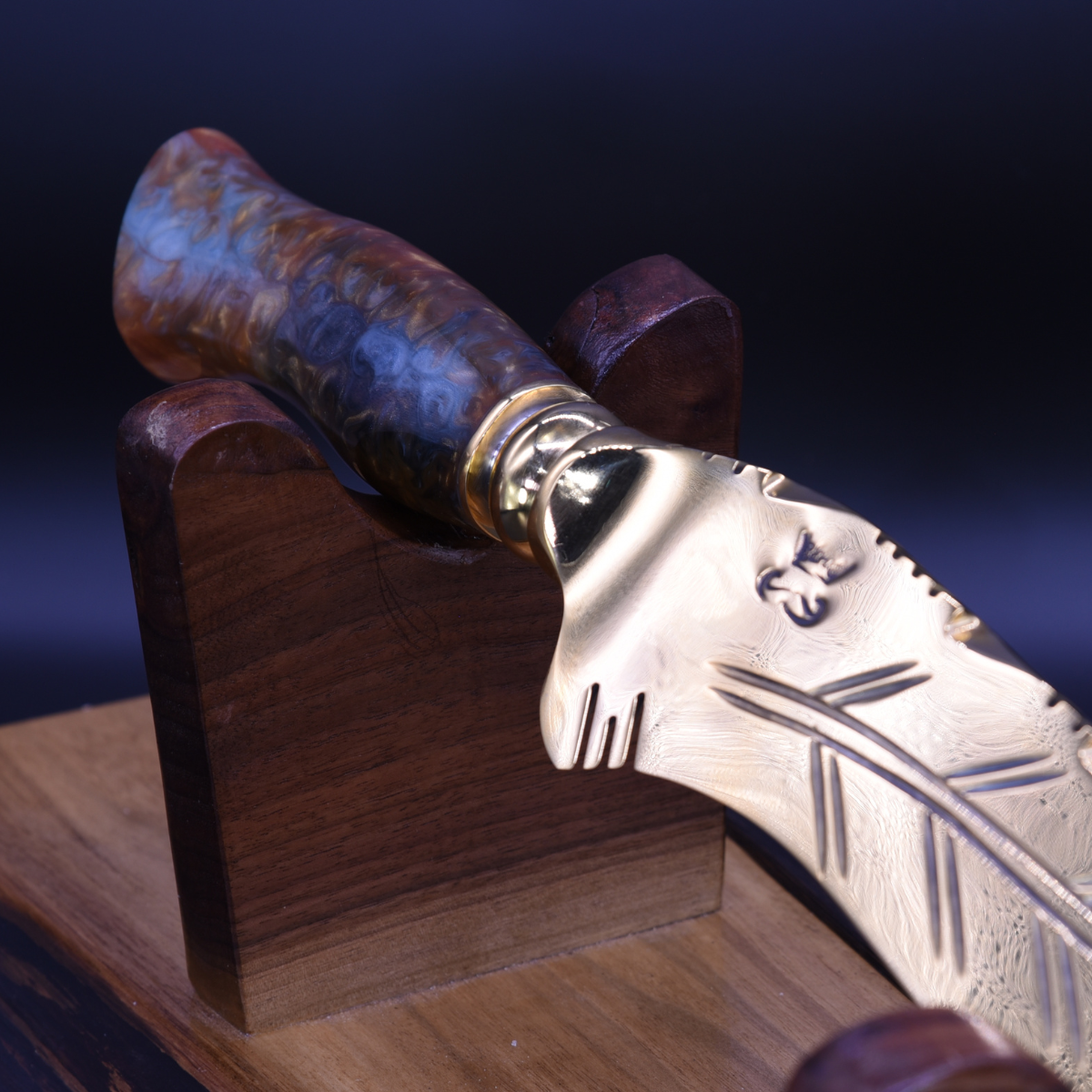 "The Sirocco" — Full Gold Collector Knife