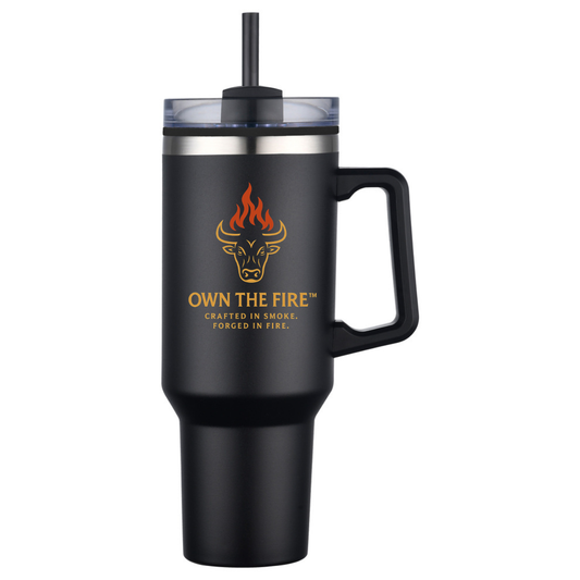 OWN THE FIRE™ 40oz Insulated Tumbler | Built for Long Cooks