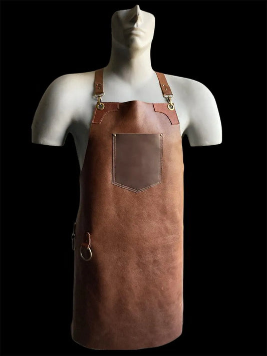 The Brazos Minimalist Leather Apron | Made in USA | OWN THE FIRE™