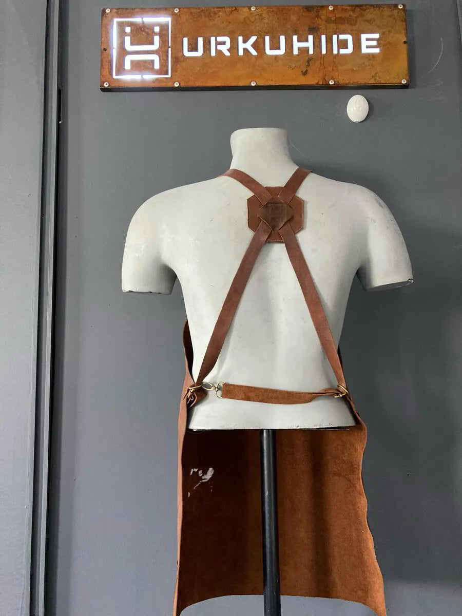 The Brazos Minimalist Leather Apron | Made in USA | OWN THE FIRE™