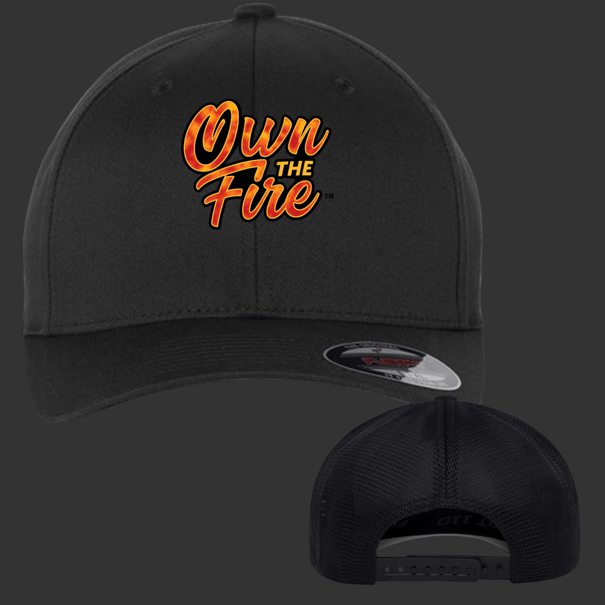 OWN THE FIRE Flame Script Flexfit Cap | Snapback Hat | OWN THE FIRE™ - OwnTheFire™