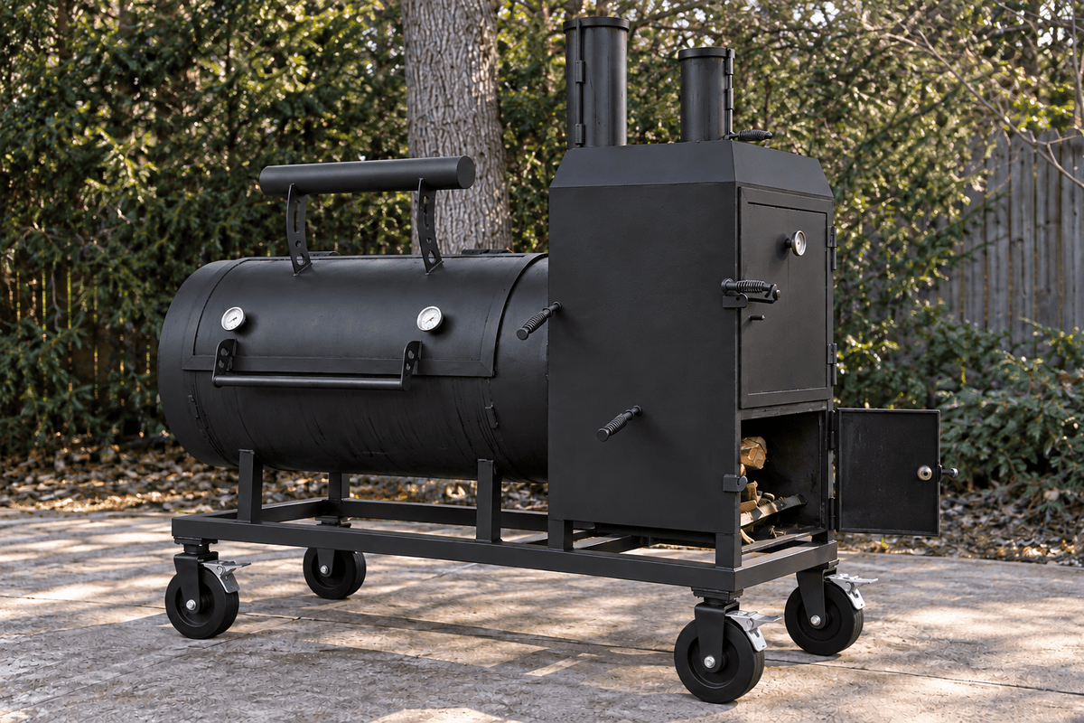 RF48 Reverse Flow Smoker, 24 x 48 with Vertical Chamber - OwnTheFire®