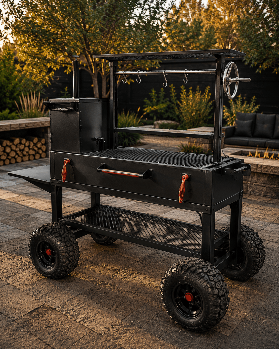 SM48XLDX: Off-Road Santa Maria Grill, 48" Custom | Own The Fire - OwnTheFire®