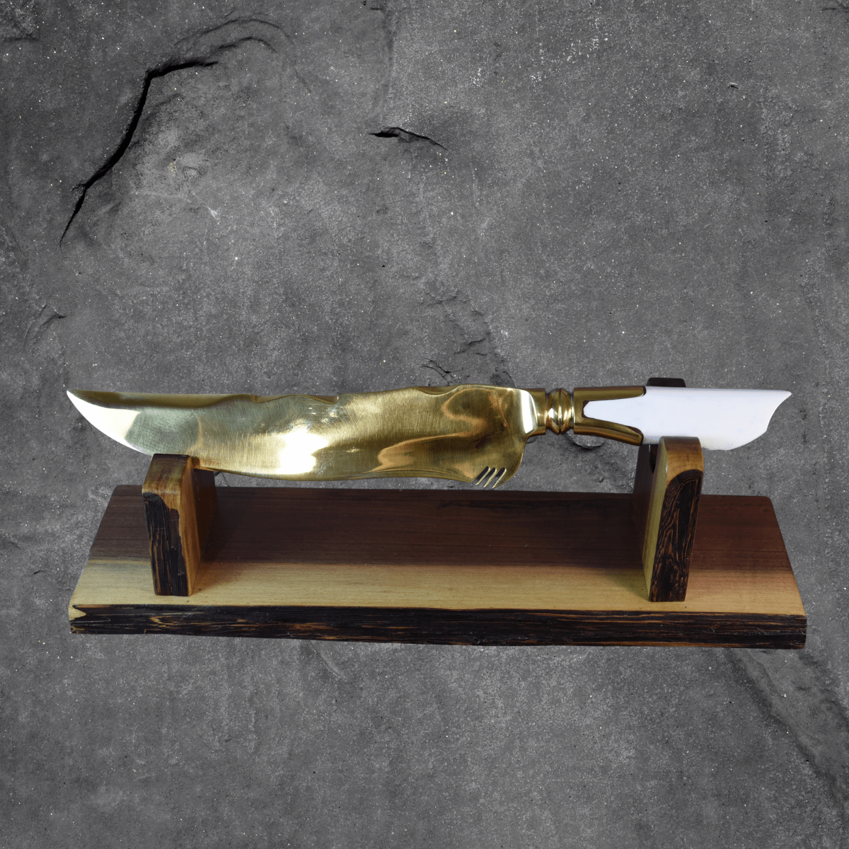 The Azure Fang — Partial Gold Collector's Blade - OwnTheFire™