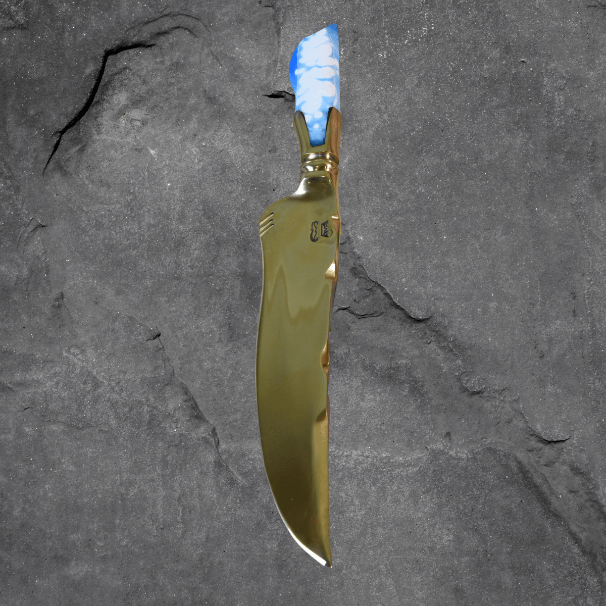 The Azure Fang — Partial Gold Collector's Blade - OwnTheFire™