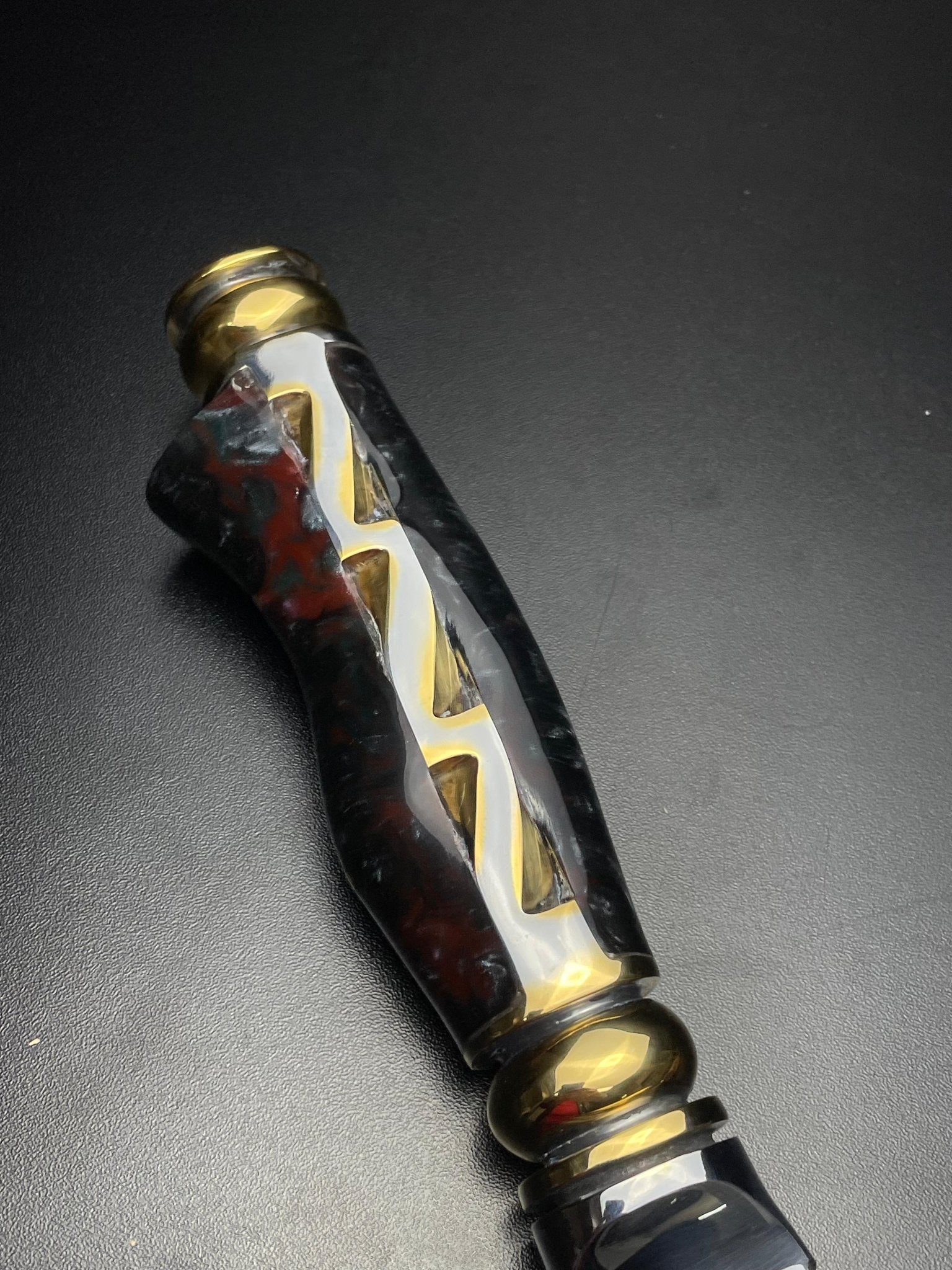 “The Crown Fang” – Partial Gold Custom Knife - OwnTheFire™
