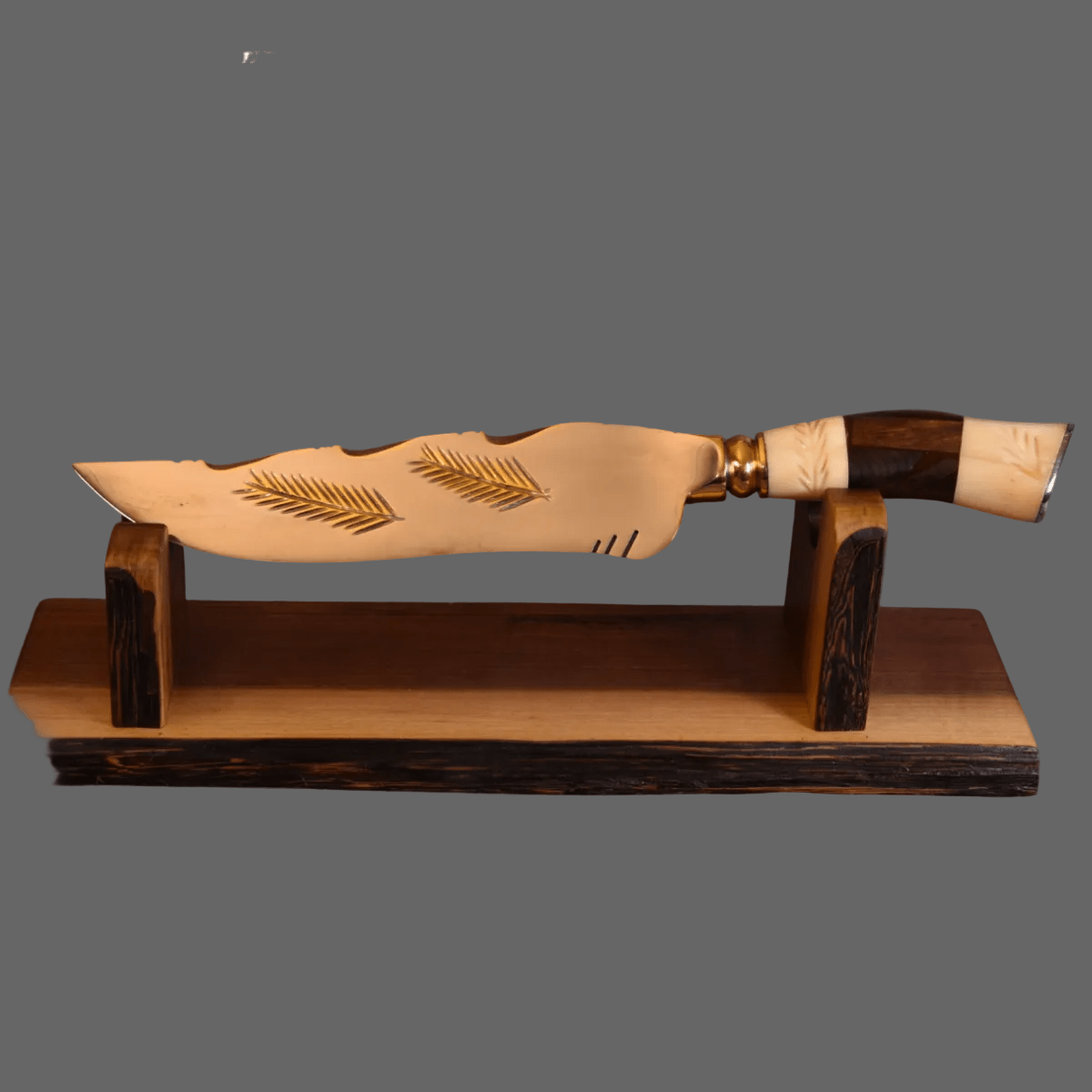 The Crowned Stag — Partial Gold Collector's Blade - OwnTheFire™
