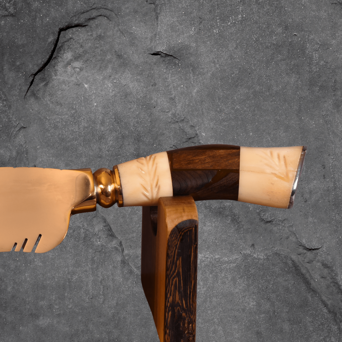 The Crowned Stag — Partial Gold Collector's Blade - OwnTheFire™