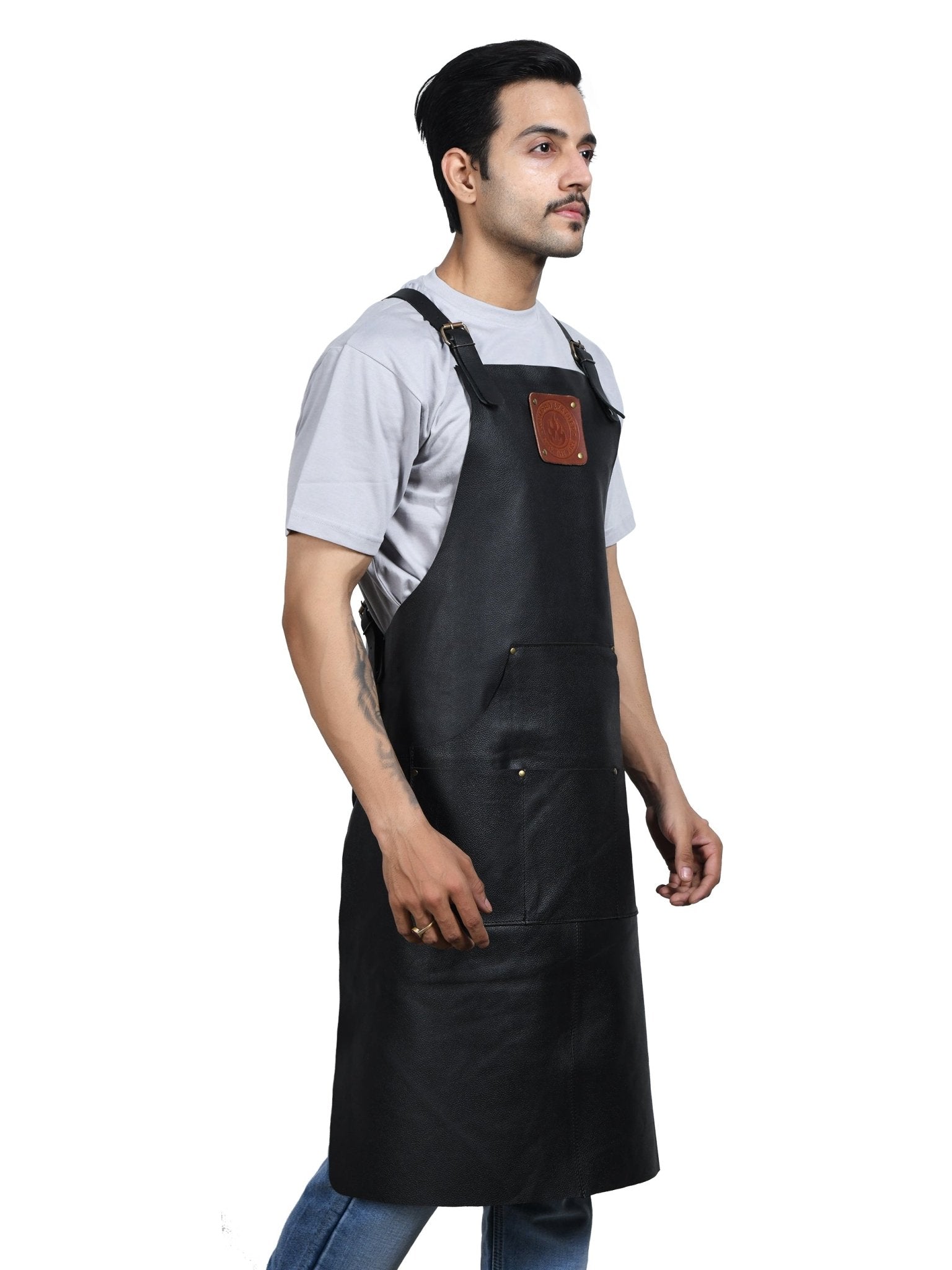 THE FORGE | Cross - Back Artisan Leather Apron | OWN THE FIRE® - OwnTheFire™