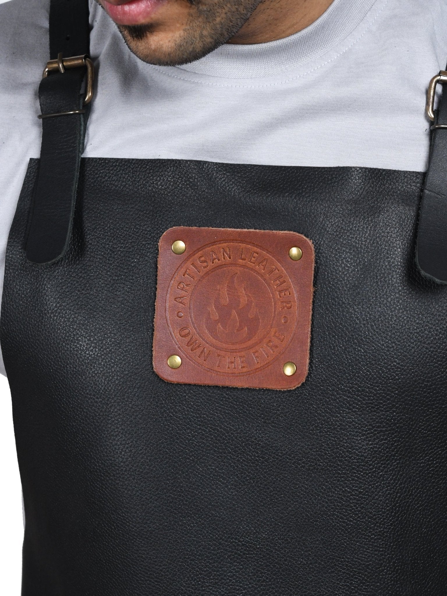 THE FORGE | Cross - Back Artisan Leather Apron | OWN THE FIRE® - OwnTheFire™
