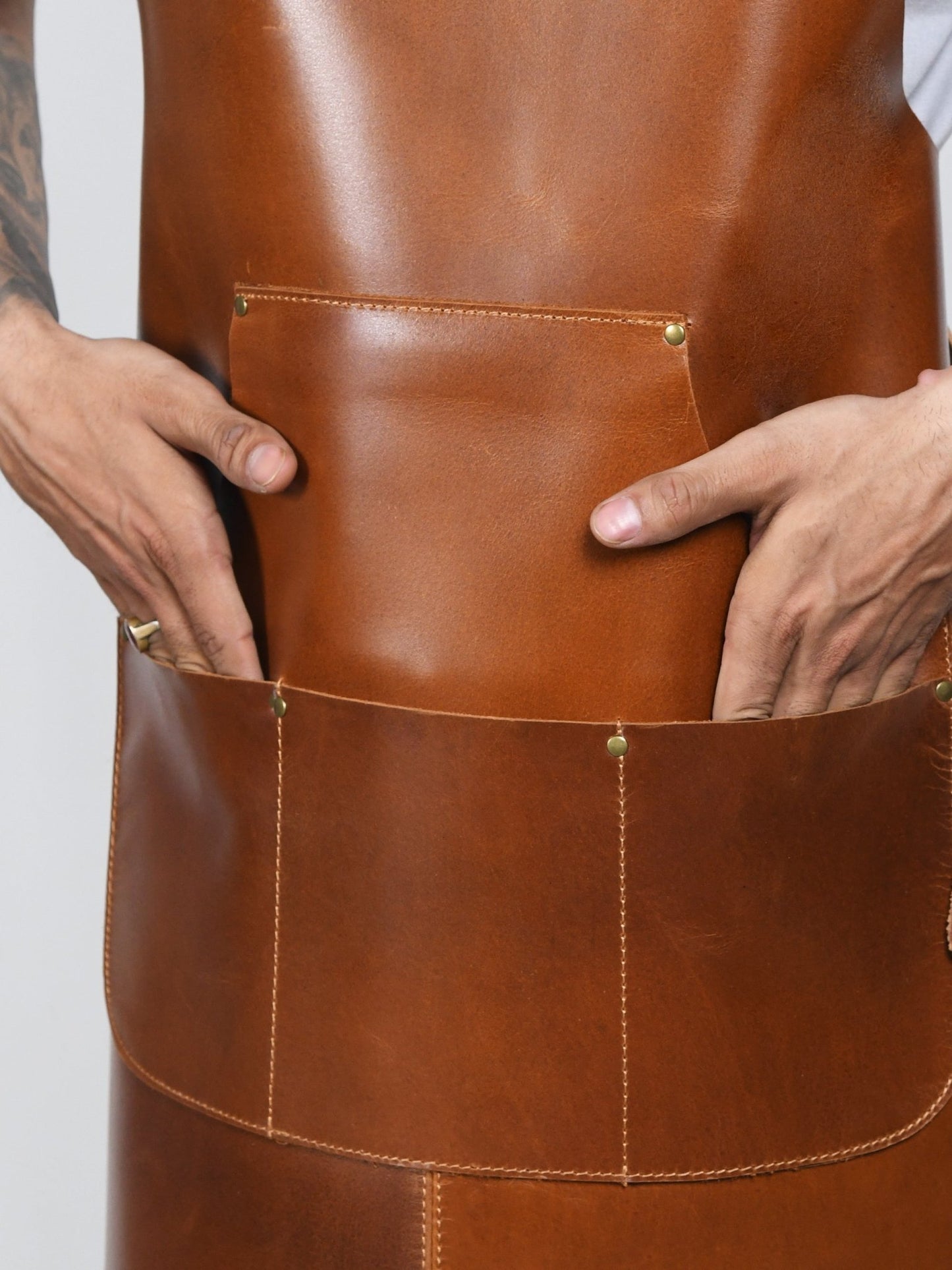 THE FORGE | Cross - Back Artisan Leather Apron | OWN THE FIRE® - OwnTheFire™