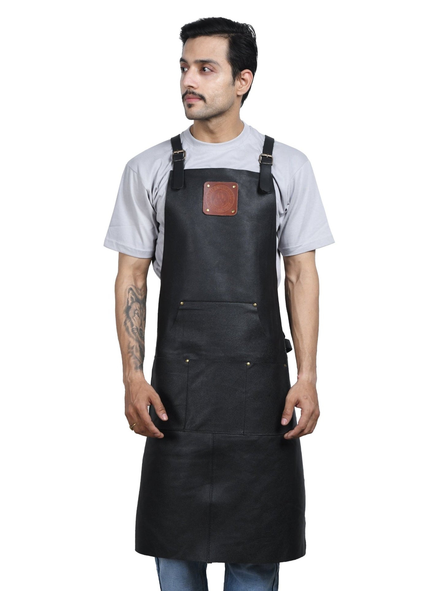 THE FORGE | Cross - Back Artisan Leather Apron | OWN THE FIRE® - OwnTheFire™