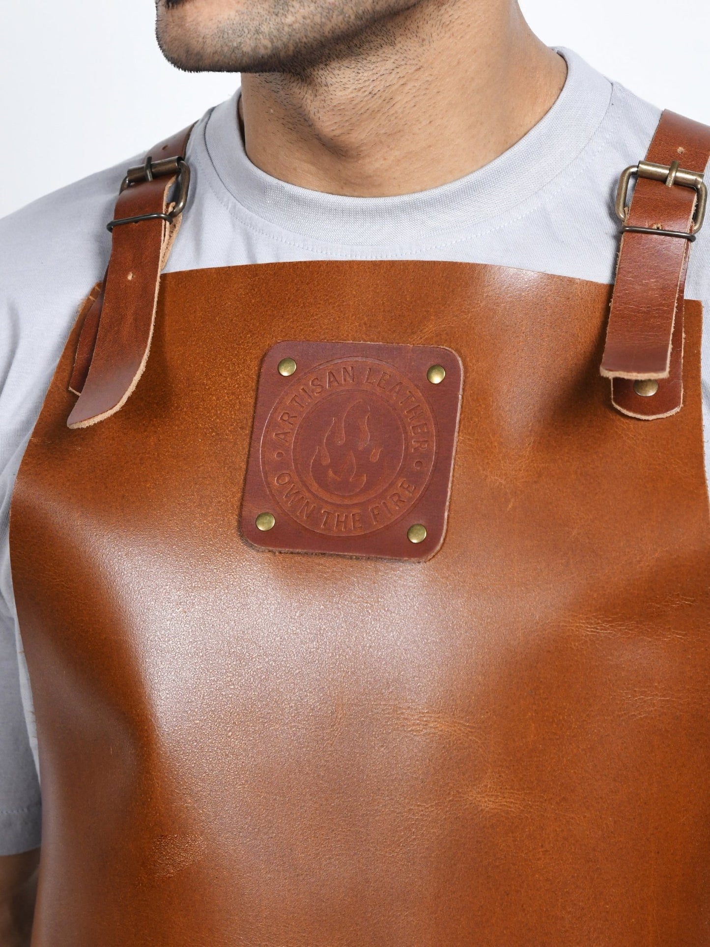 THE FORGE | Cross - Back Artisan Leather Apron | OWN THE FIRE® - OwnTheFire™