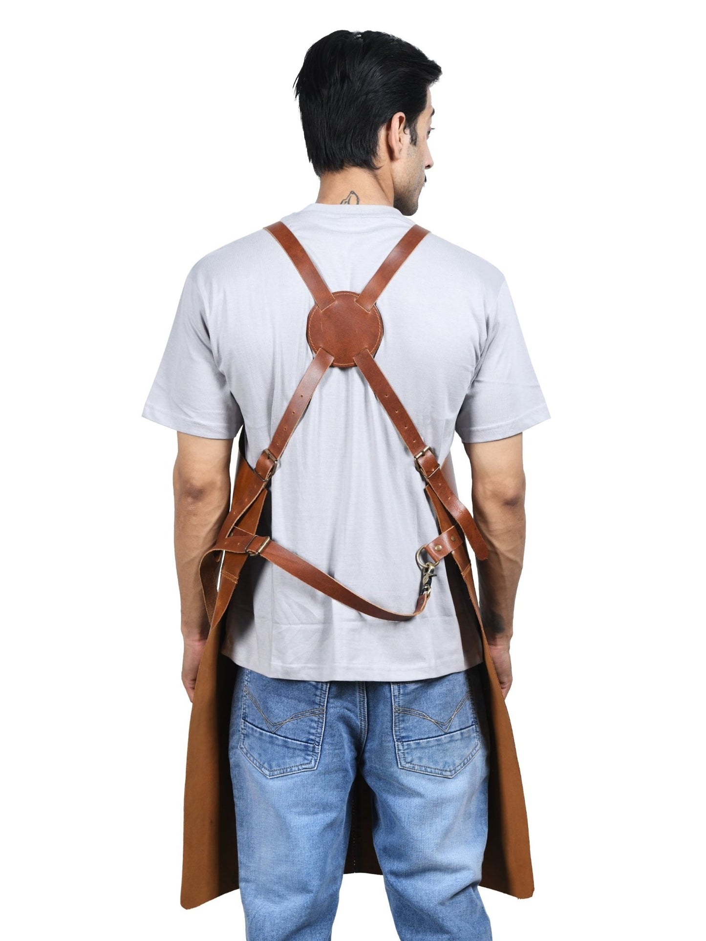 THE FORGE | Cross - Back Artisan Leather Apron | OWN THE FIRE® - OwnTheFire™