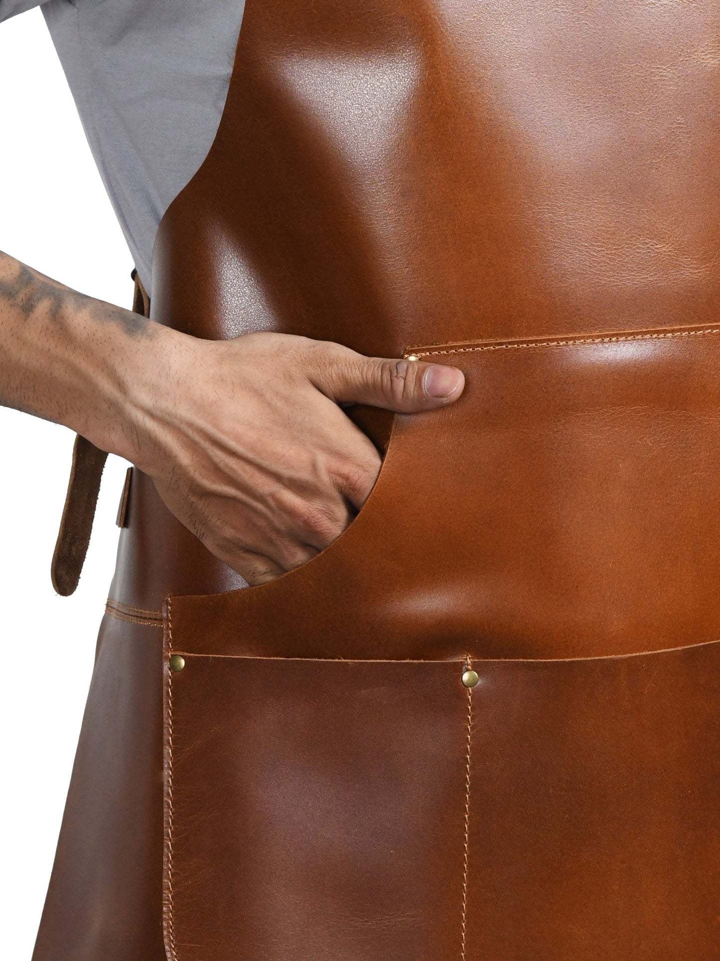 THE FORGE | Cross - Back Artisan Leather Apron | OWN THE FIRE® - OwnTheFire™