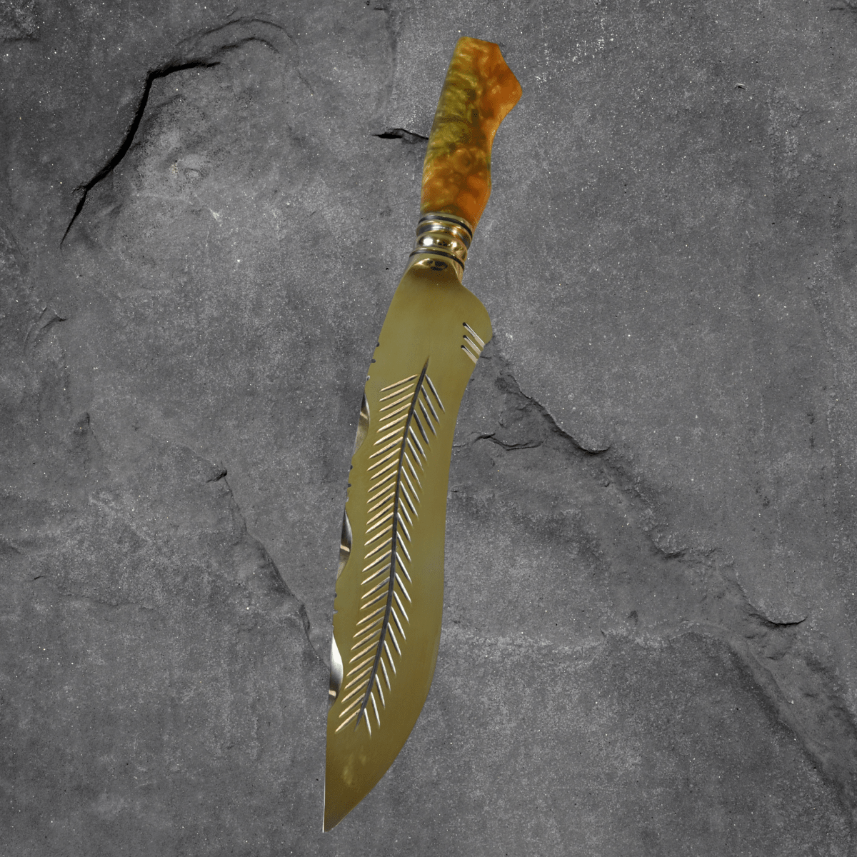 The Gold Fern — Full Gold Collector's Blade - OwnTheFire™