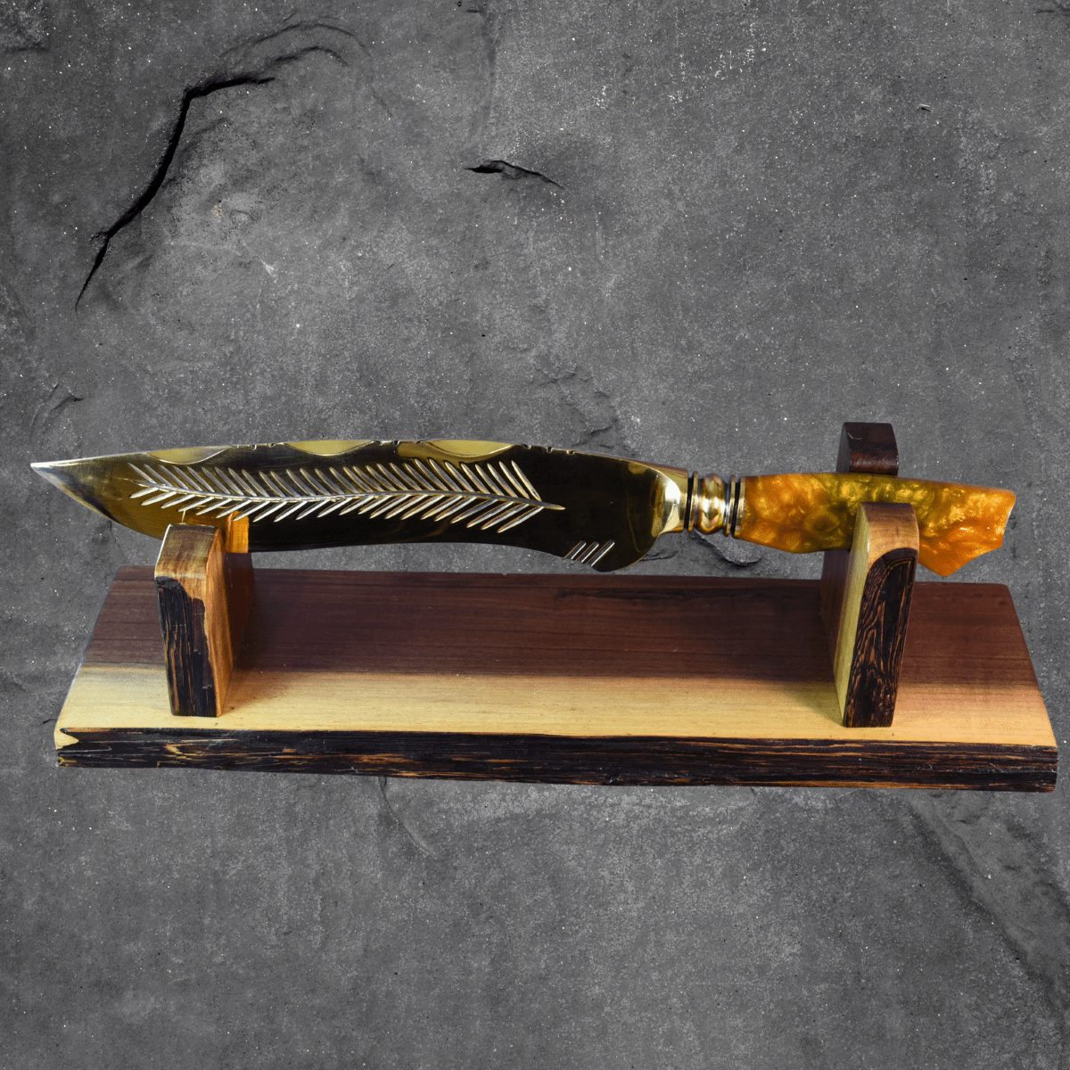 The Gold Fern — Full Gold Collector's Blade - OwnTheFire™