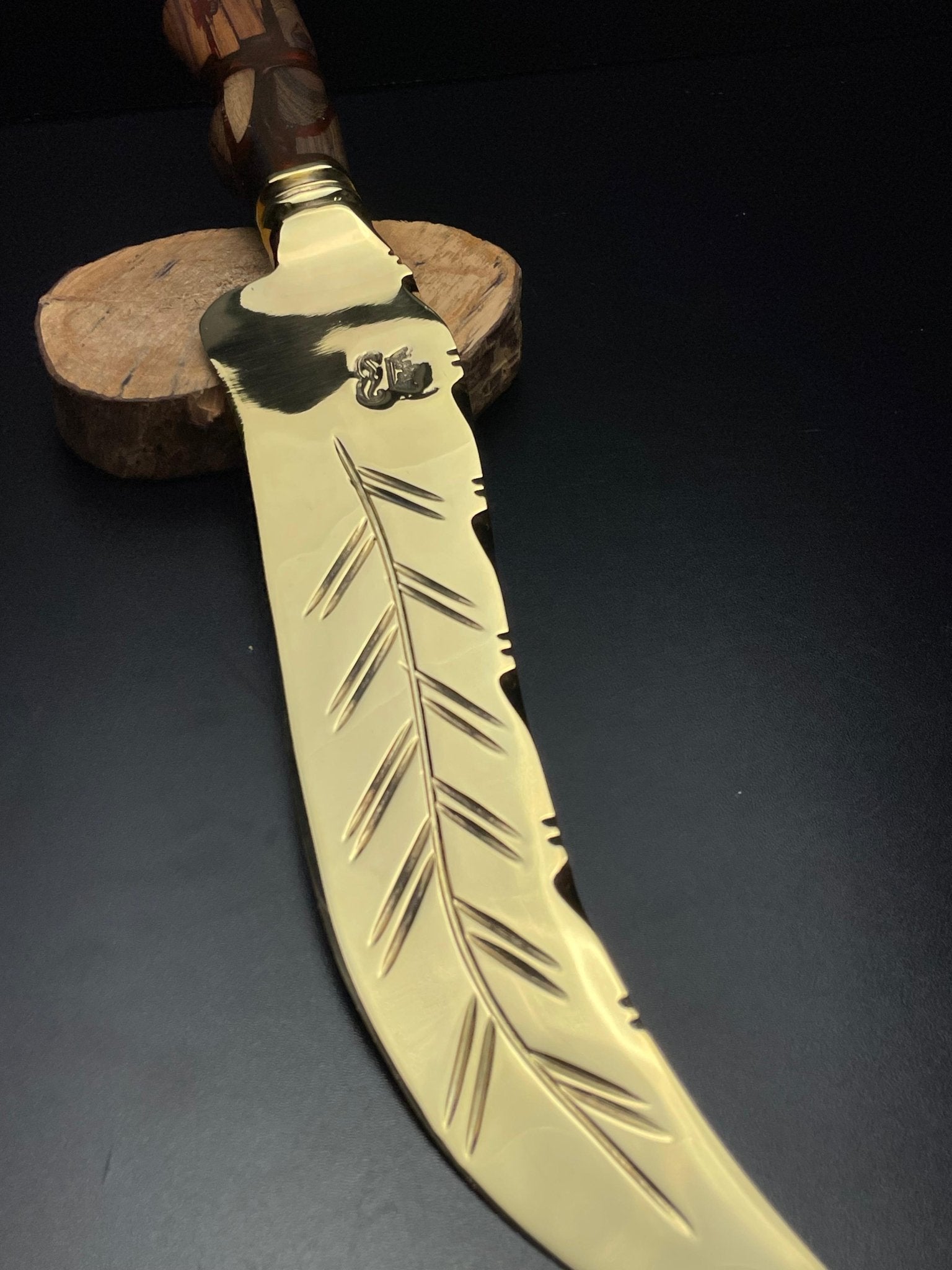 The Redwood Flame | Full Gold Collector Knife | OWN THE FIRE™ - OwnTheFire™