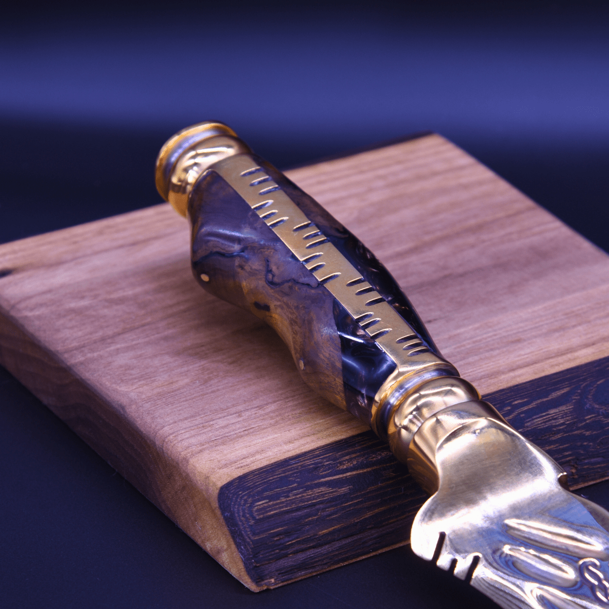 "The Riptide" — Full Gold Collector Knife - OwnTheFire™