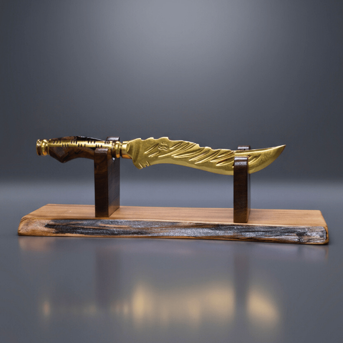 "The Riptide" — Full Gold Collector Knife - OwnTheFire™