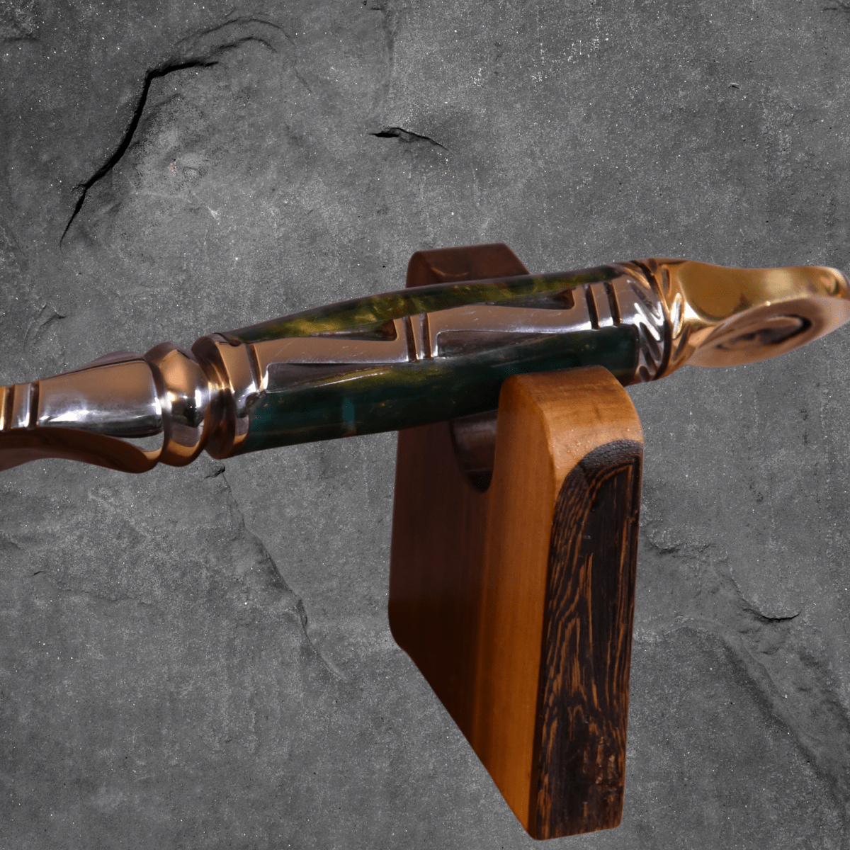 The Serpent's Spiral — Partial Gold Collector's Blade - OwnTheFire™