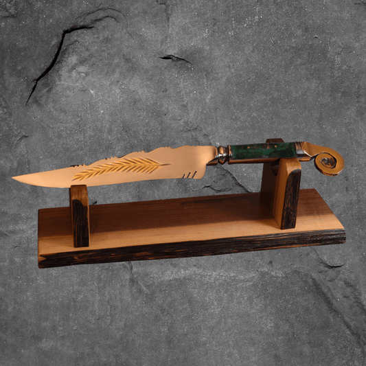 The Serpent's Spiral — Partial Gold Collector's Blade - OwnTheFire™