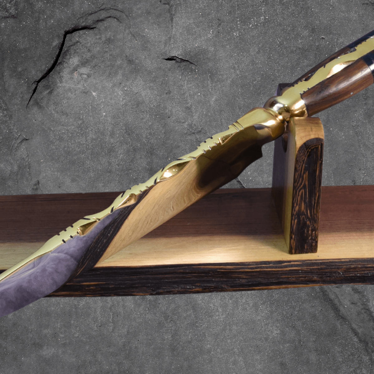The Shadow Feather — Partial Gold Collector's Blade - OwnTheFire™