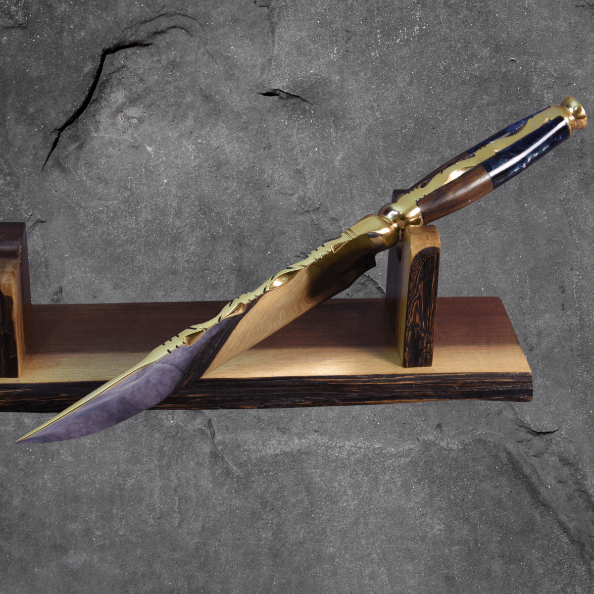 The Shadow Feather — Partial Gold Collector's Blade - OwnTheFire™