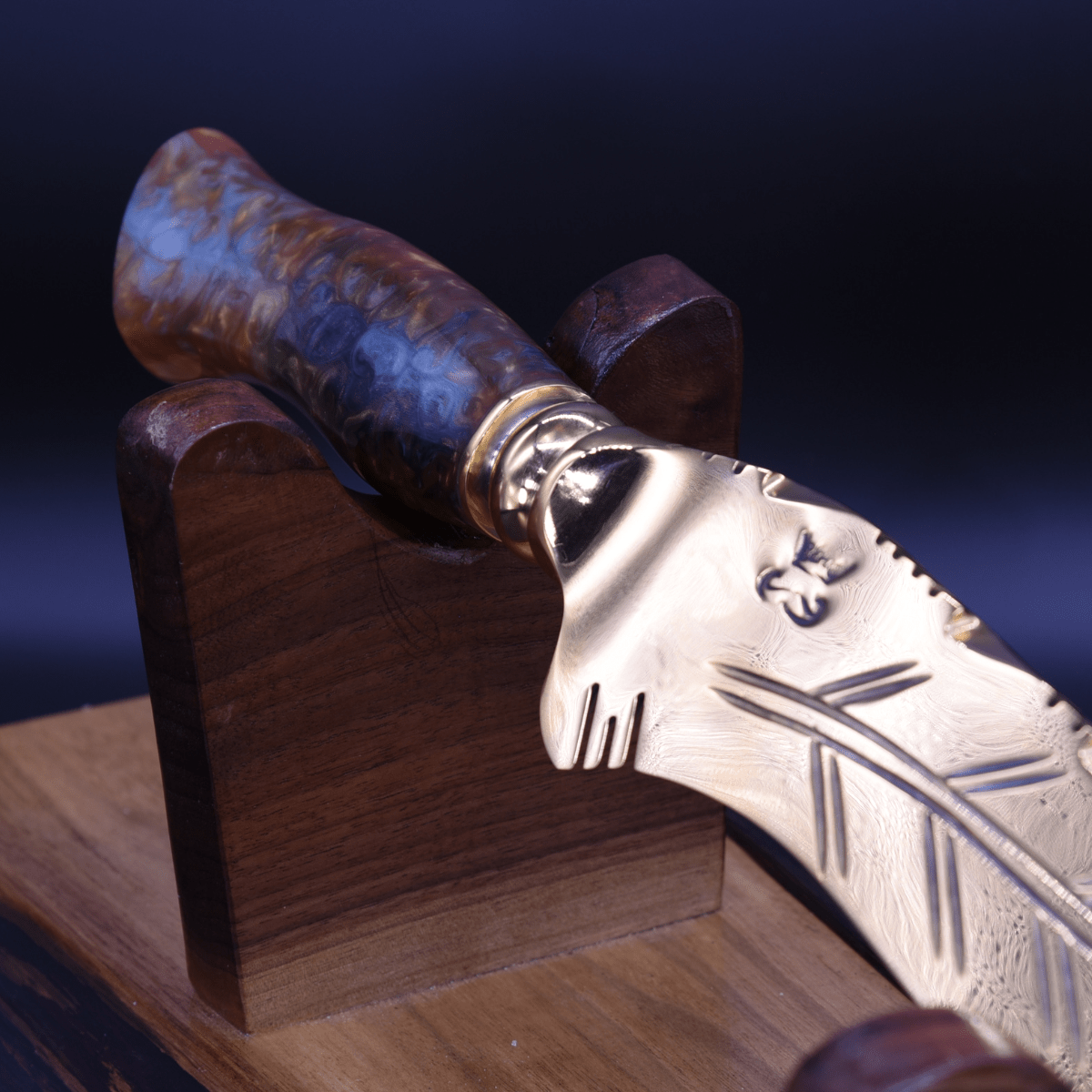 "The Sirocco" — Full Gold Collector Knife - OwnTheFire™