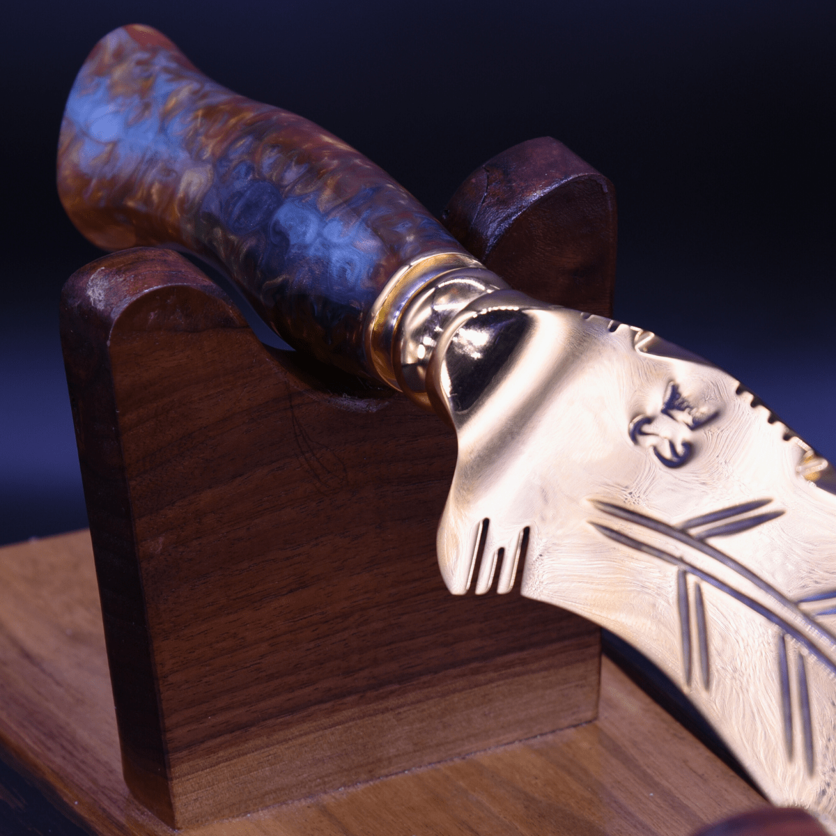 "The Sirocco" — Full Gold Collector Knife - OwnTheFire™