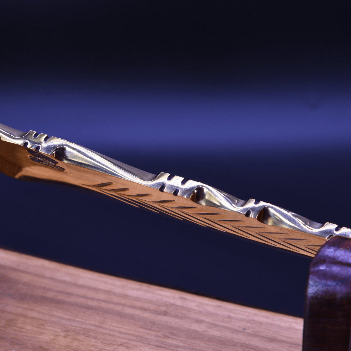 "The Sirocco" — Full Gold Collector Knife - OwnTheFire™
