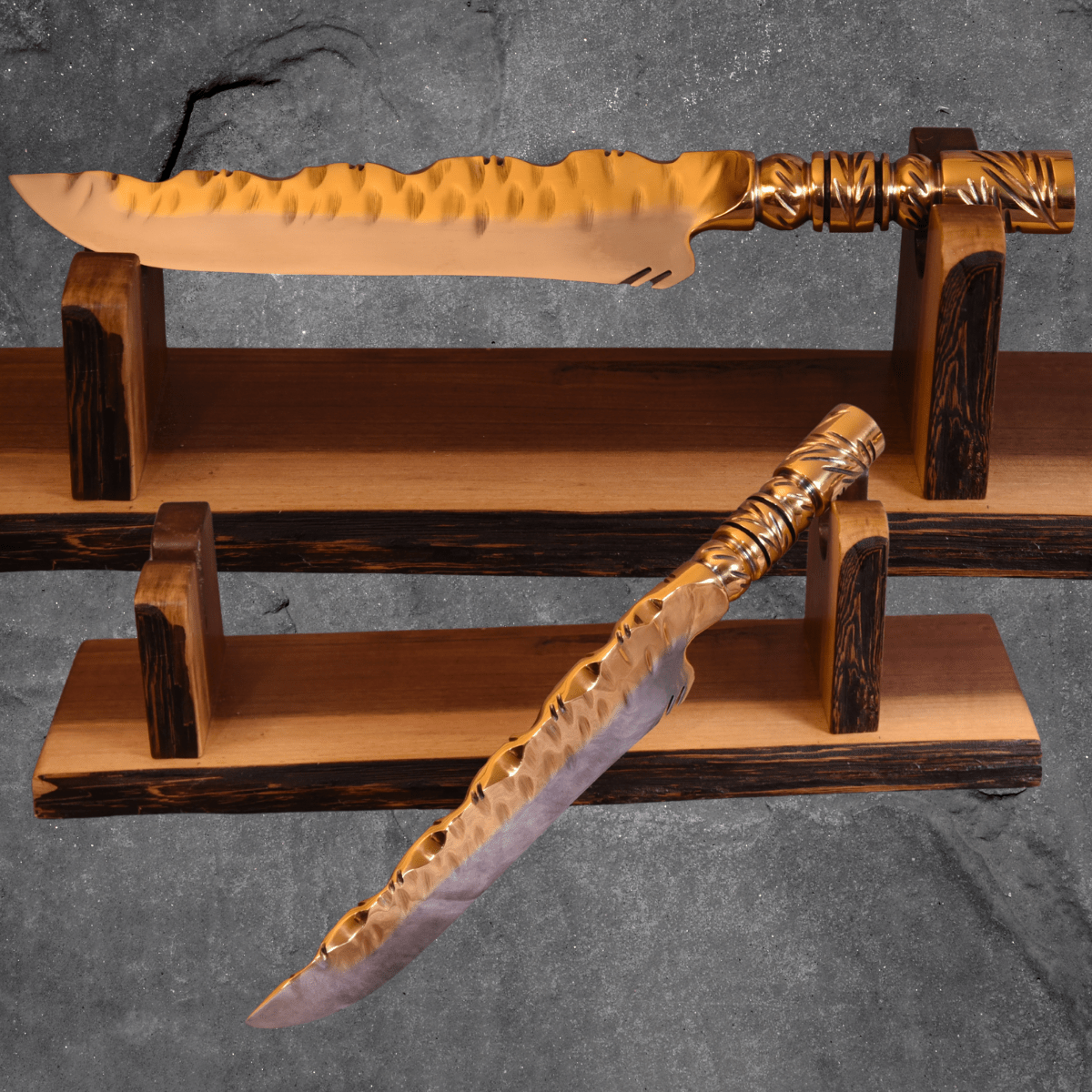 The Storm Spiral — Partial Gold Collector's Blade - OwnTheFire™
