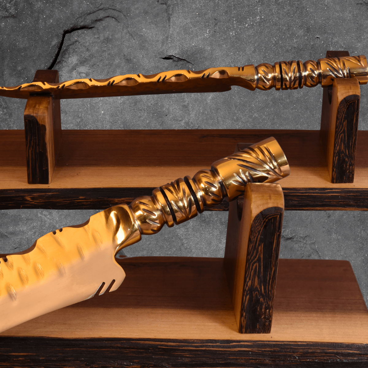 The Storm Spiral — Partial Gold Collector's Blade - OwnTheFire™